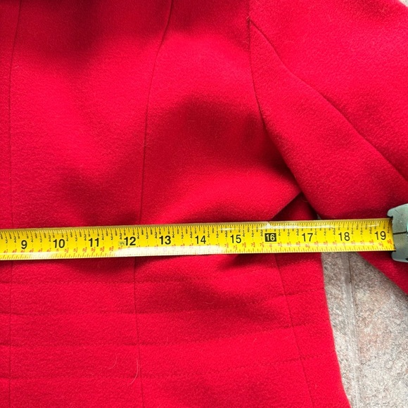 VENUS Vibrant Red Trench Coat Size 8 - Picture 9 of 12